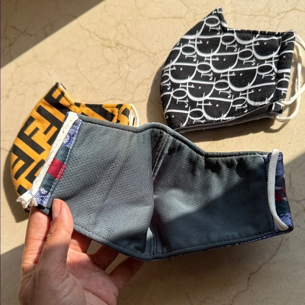 Face Mask Set - Black, Yellow, Blue